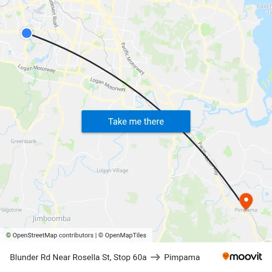 Blunder Rd Near Rosella St, Stop 60a to Pimpama map