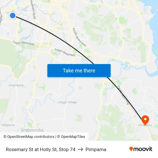 Rosemary St at Holly St, Stop 74 to Pimpama map