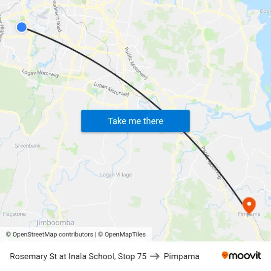 Rosemary St at Inala School, Stop 75 to Pimpama map