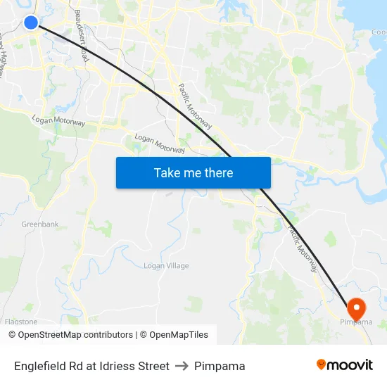 Englefield Rd at Idriess Street to Pimpama map