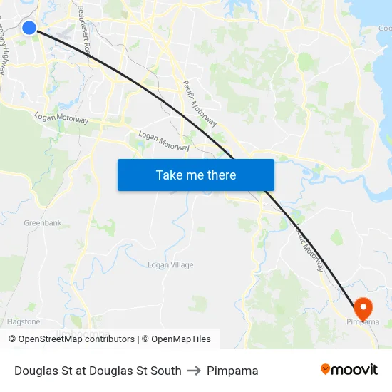 Douglas St at Douglas St South to Pimpama map
