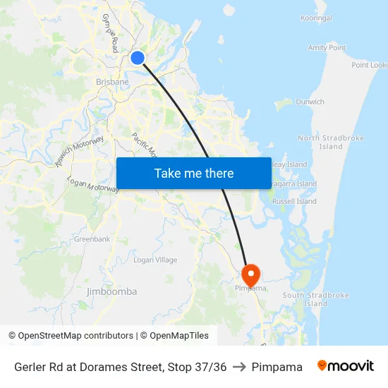 Gerler Rd at Dorames Street, Stop 37/36 to Pimpama map