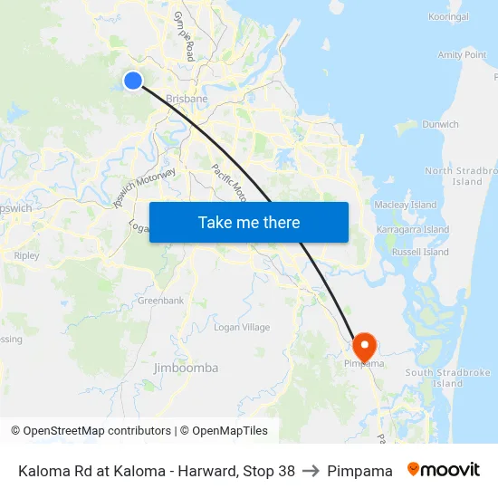 Kaloma Rd at Kaloma - Harward, Stop 38 to Pimpama map