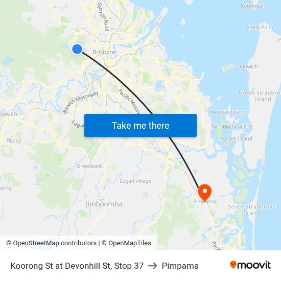 Koorong St at Devonhill St, Stop 37 to Pimpama map