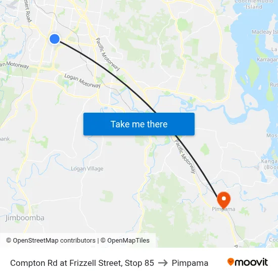 Compton Rd at Frizzell Street, Stop 85 to Pimpama map