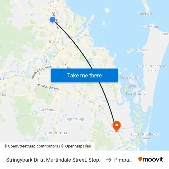 Stringybark Dr at Martindale Street, Stop 47 to Pimpama map