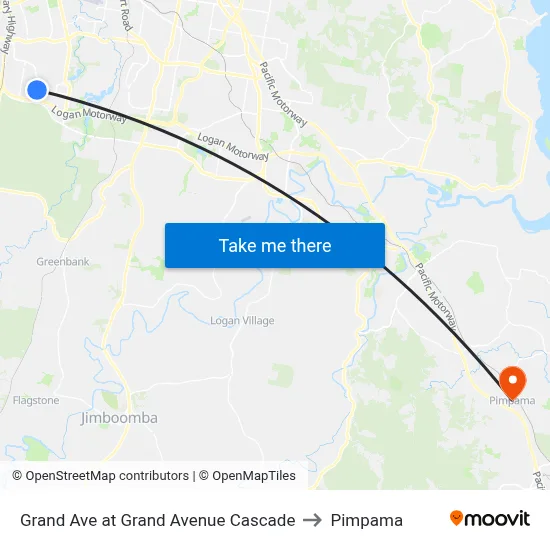Grand Ave at Grand Avenue Cascade to Pimpama map