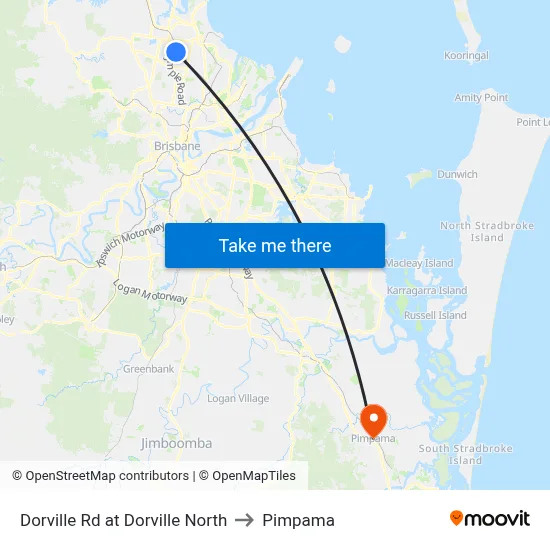 Dorville Rd at Dorville North to Pimpama map