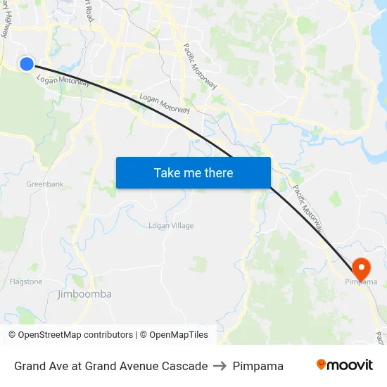 Grand Ave at Grand Avenue Cascade to Pimpama map