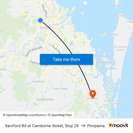 Samford Rd at Camborne Street, Stop 28 to Pimpama map