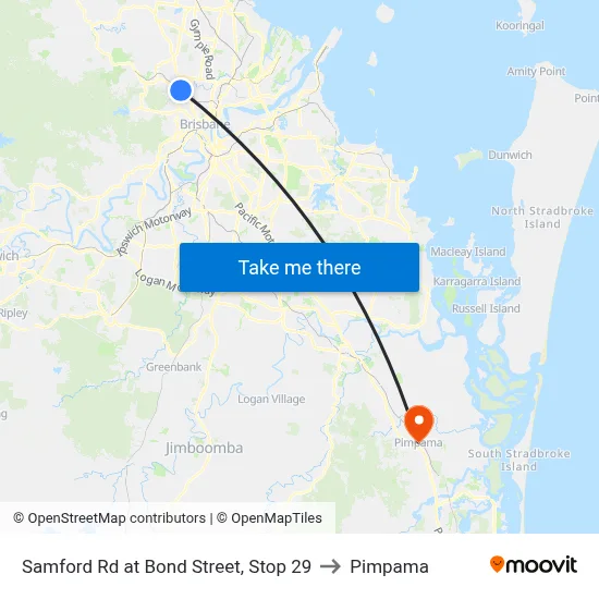 Samford Rd at Bond Street, Stop 29 to Pimpama map