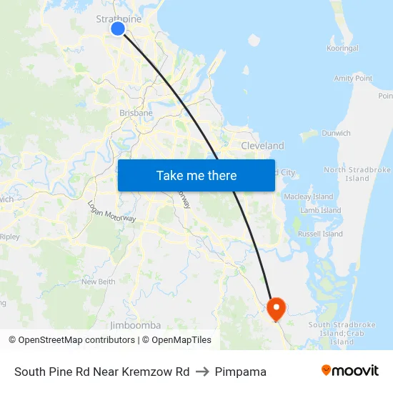 South Pine Rd Near Kremzow Rd to Pimpama map