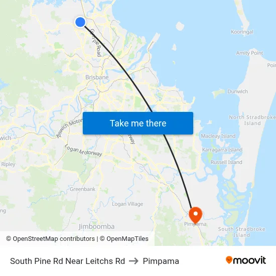 South Pine Rd Near Leitchs Rd to Pimpama map