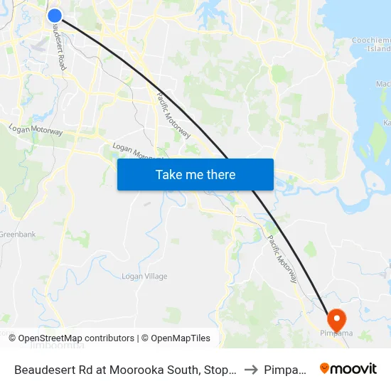 Beaudesert Rd at Moorooka South, Stop 38 to Pimpama map