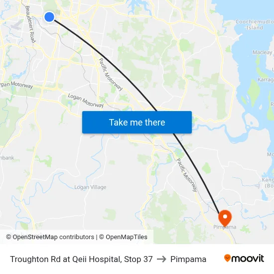 Troughton Rd at Qeii Hospital, Stop 37 to Pimpama map