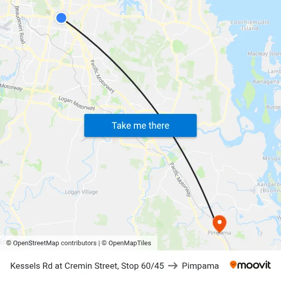 Kessels Rd at Cremin Street, Stop 60/45 to Pimpama map