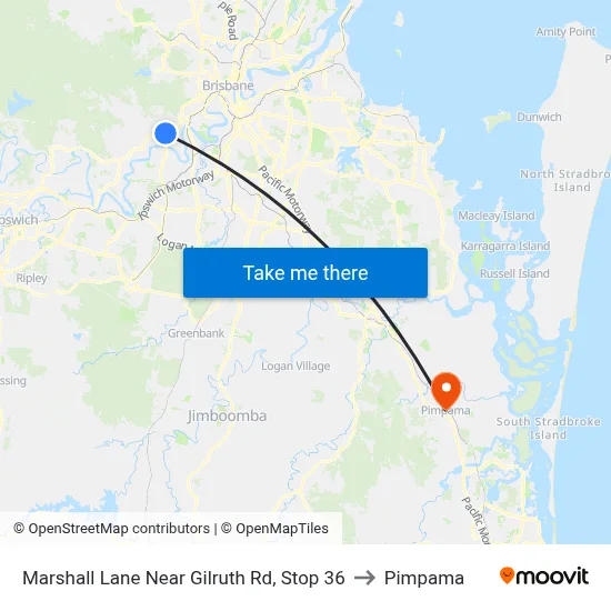 Marshall Lane Near Gilruth Rd, Stop 36 to Pimpama map