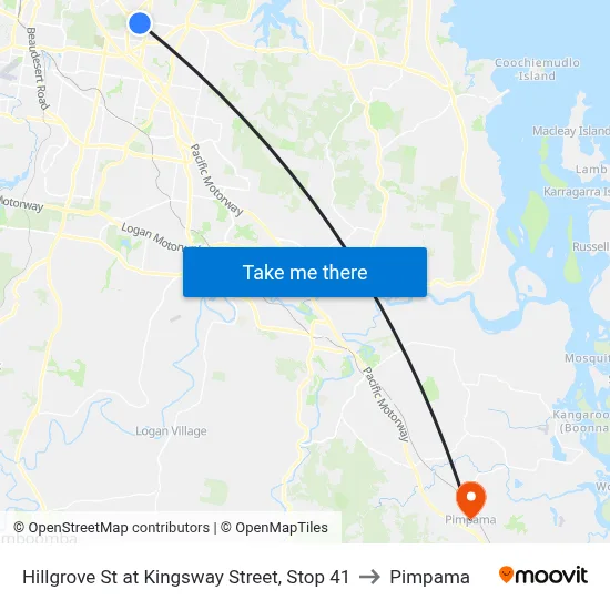 Hillgrove St at Kingsway Street, Stop 41 to Pimpama map
