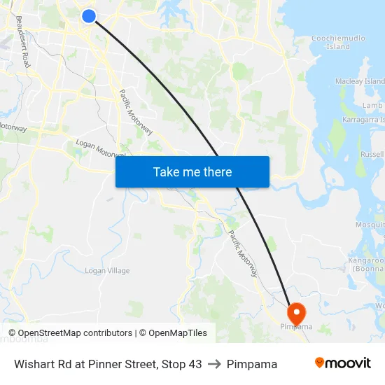 Wishart Rd at Pinner Street, Stop 43 to Pimpama map