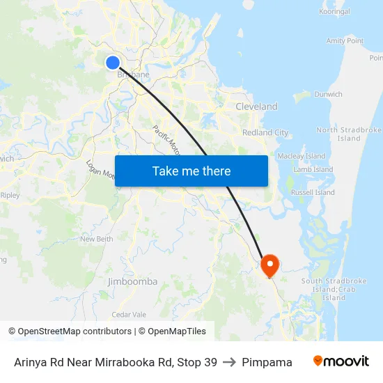 Arinya Rd Near Mirrabooka Rd, Stop 39 to Pimpama map