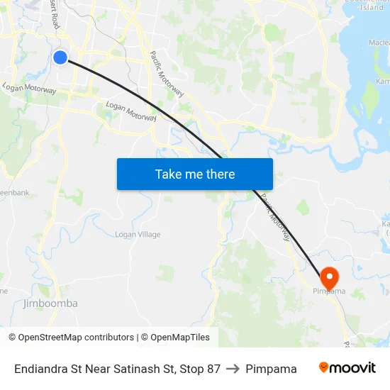 Endiandra St Near Satinash St, Stop 87 to Pimpama map