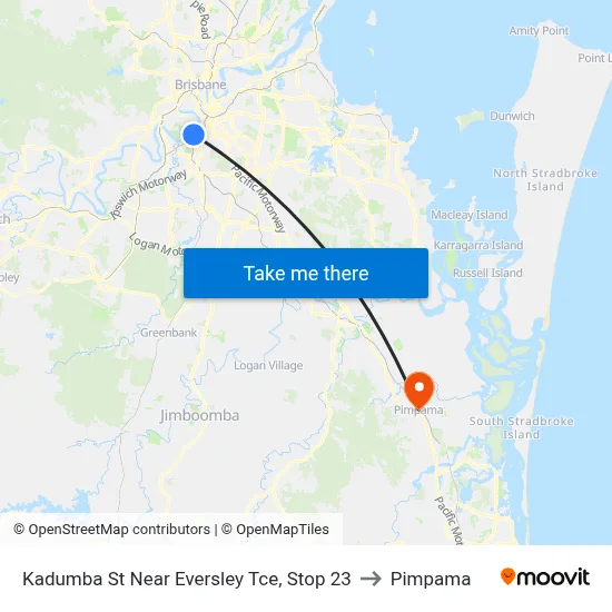 Kadumba St Near Eversley Tce, Stop 23 to Pimpama map