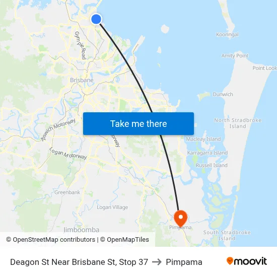 Deagon St Near Brisbane St, Stop 37 to Pimpama map