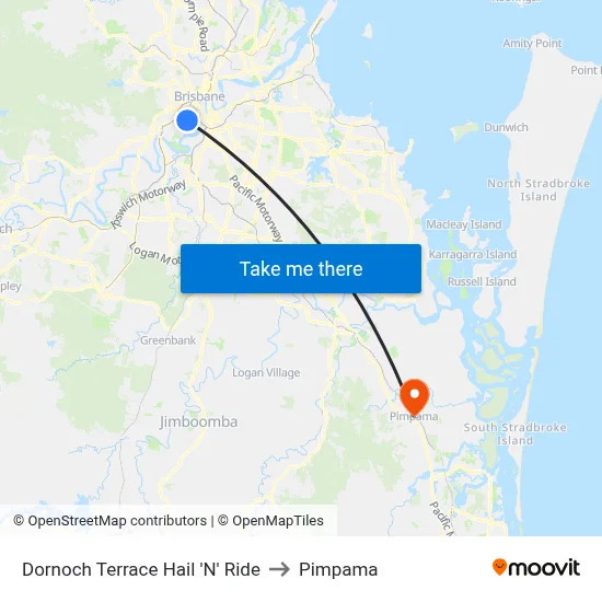 Dornoch Terrace Hail 'N' Ride to Pimpama map