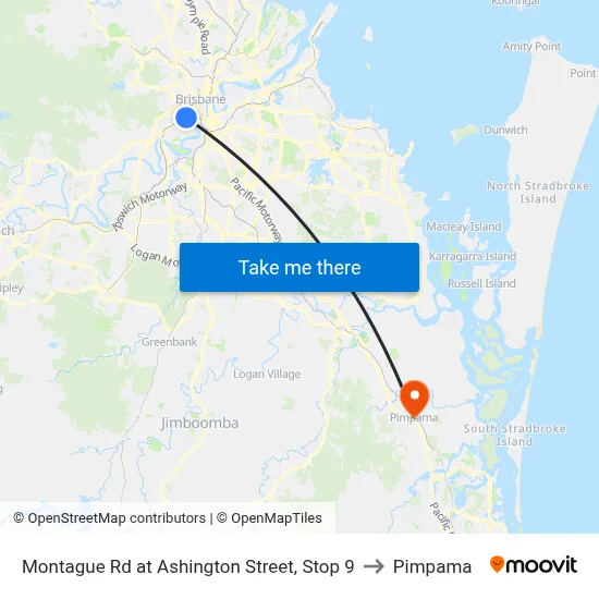Montague Rd at Ashington Street, Stop 9 to Pimpama map