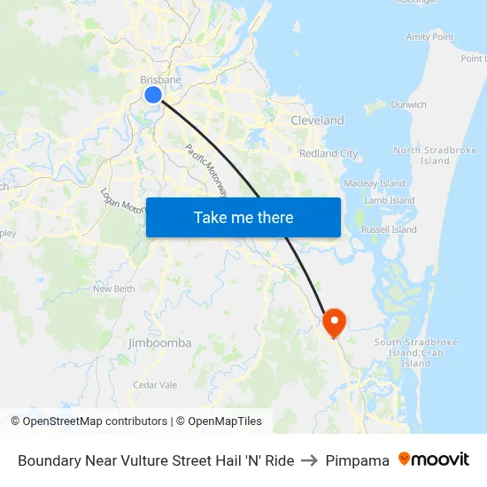 Boundary Near Vulture Street Hail 'N' Ride to Pimpama map