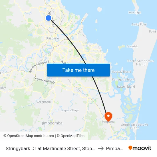 Stringybark Dr at Martindale Street, Stop 47 to Pimpama map