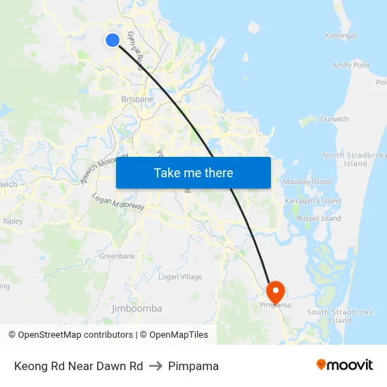 Keong Rd Near Dawn Rd to Pimpama map