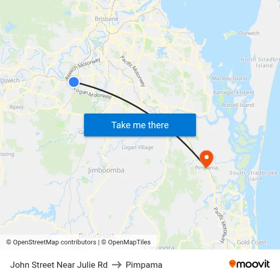 John Street Near Julie Rd to Pimpama map