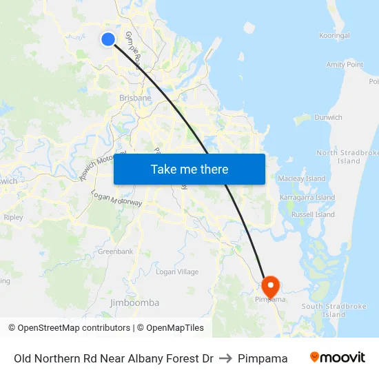 Old Northern Rd Near Albany Forest Dr to Pimpama map