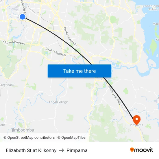 Elizabeth St at Kilkenny to Pimpama map