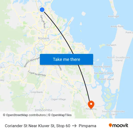 Coriander St Near Kluver St, Stop 60 to Pimpama map