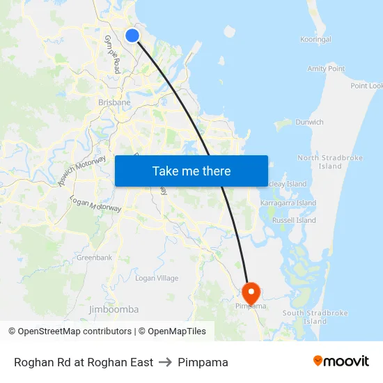 Roghan Rd at Roghan East to Pimpama map