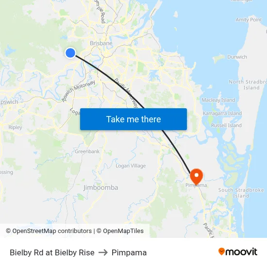 Bielby Rd at Bielby Rise to Pimpama map