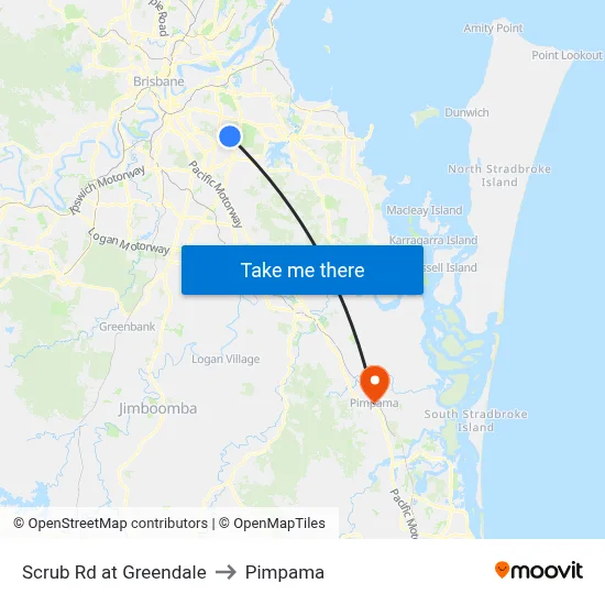 Scrub Rd at Greendale to Pimpama map