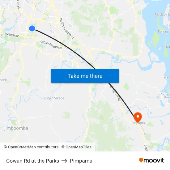 Gowan Rd at the Parks to Pimpama map
