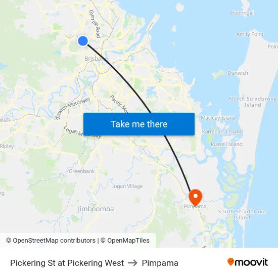 Pickering St at Pickering West to Pimpama map