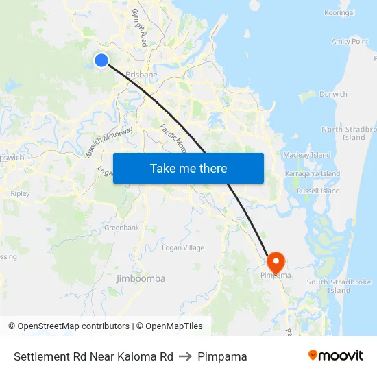 Settlement Rd Near Kaloma Rd to Pimpama map