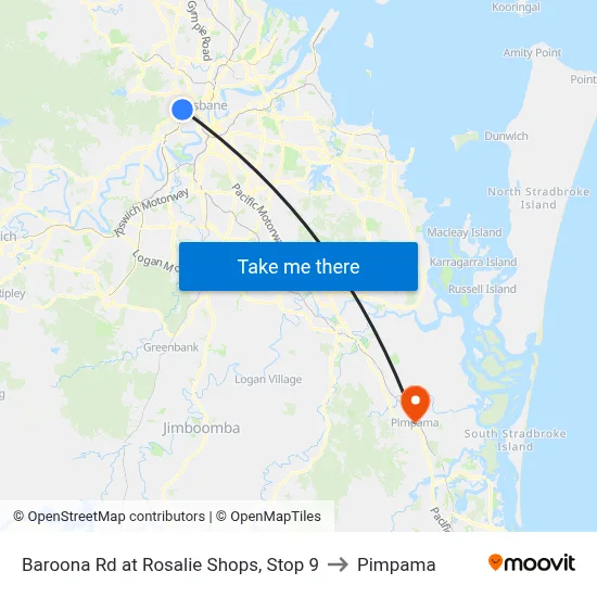 Baroona Rd at Rosalie Shops, Stop 9 to Pimpama map