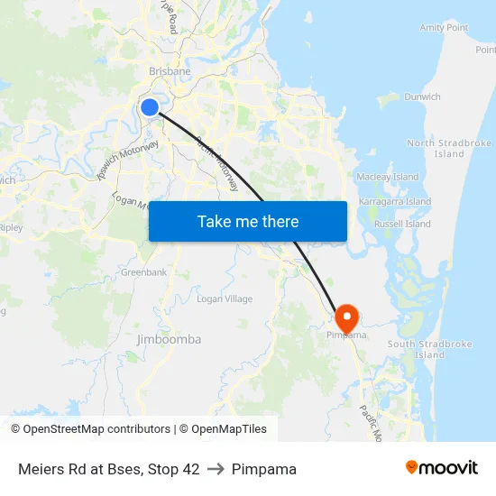 Meiers Rd at Bses, Stop 42 to Pimpama map