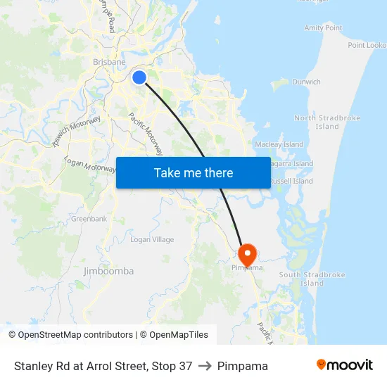 Stanley Rd at Arrol Street, Stop 37 to Pimpama map