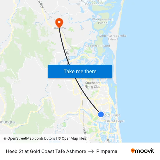 Heeb St at Gold Coast Tafe Ashmore to Pimpama map