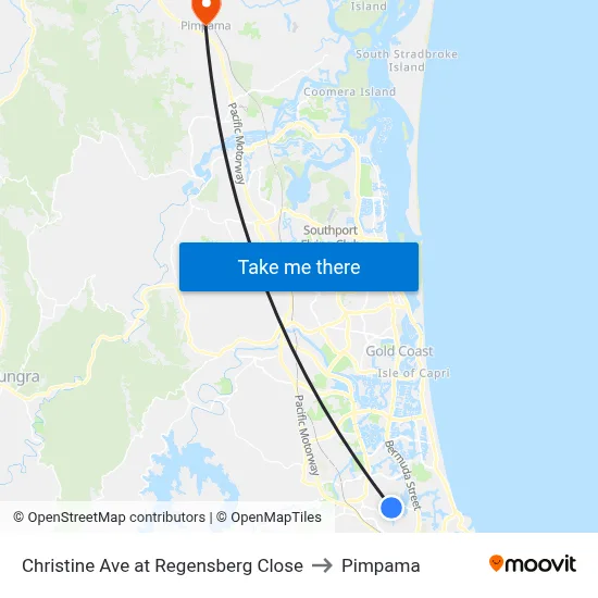 Christine Ave at Regensberg Close to Pimpama map
