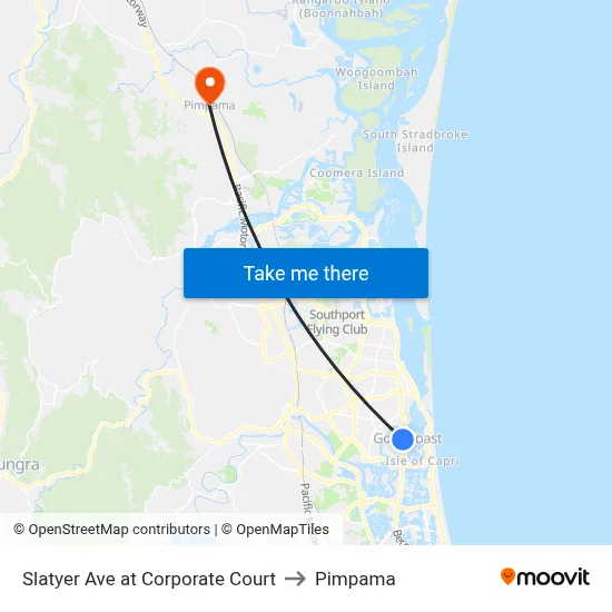 Slatyer Ave at Corporate Court to Pimpama map