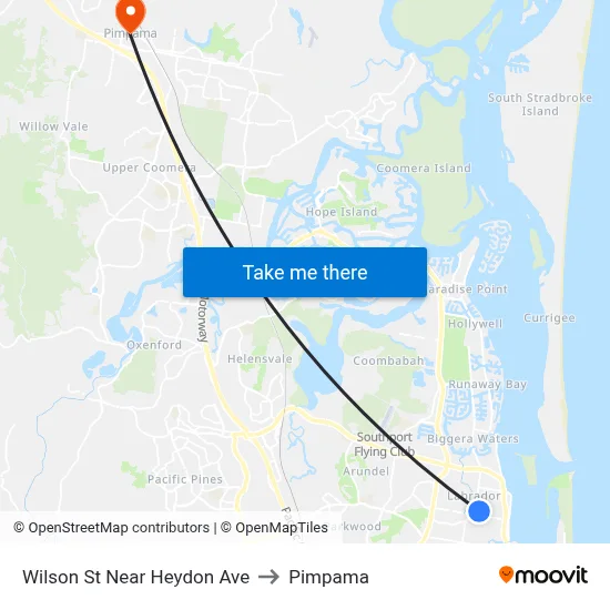 Wilson St Near Heydon Ave to Pimpama map