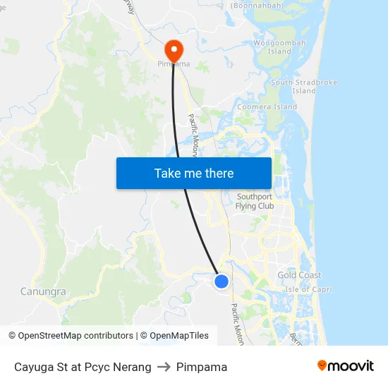 Cayuga St at Pcyc Nerang to Pimpama map